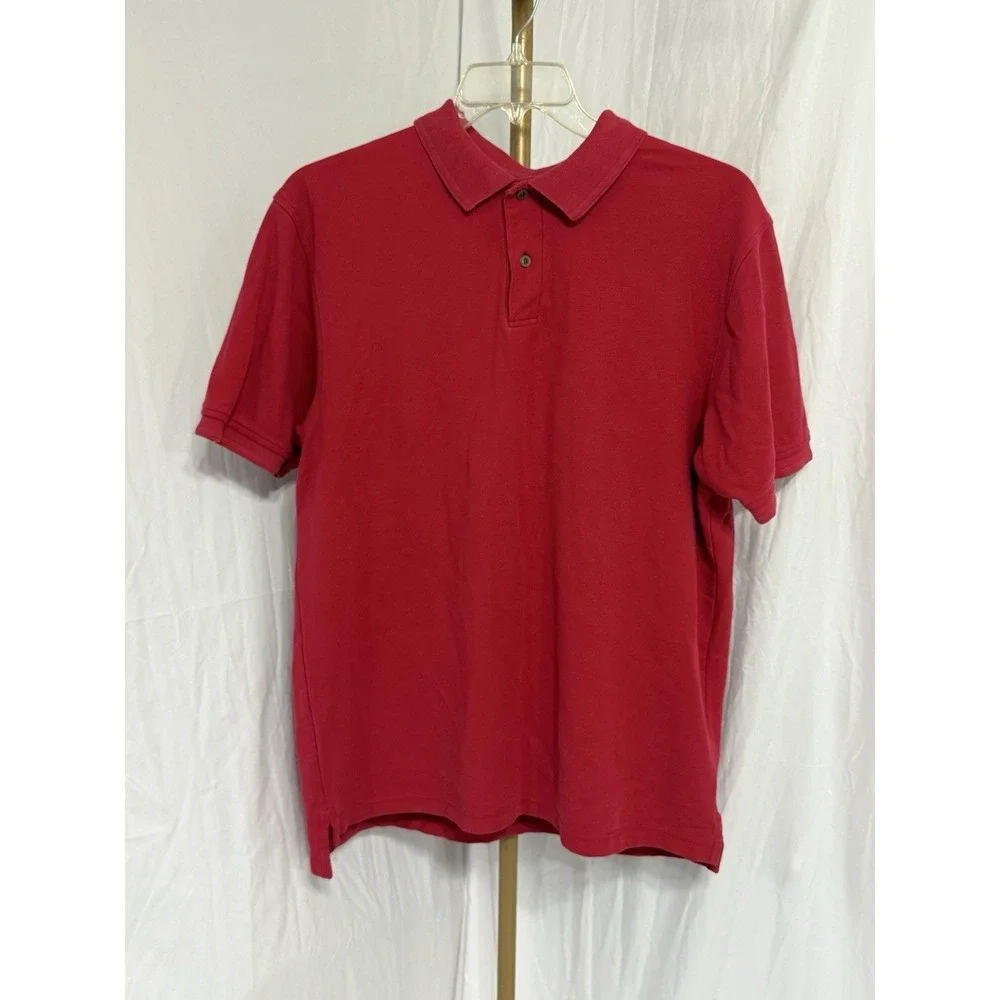 Jos A Bank Mens Large Red Travelers Collection 100%‎ Cotton Polo Shirt